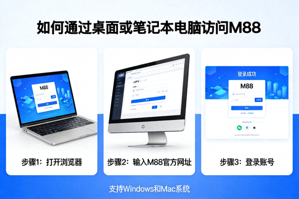 Akses M88 melalui komputer desktop atau laptop